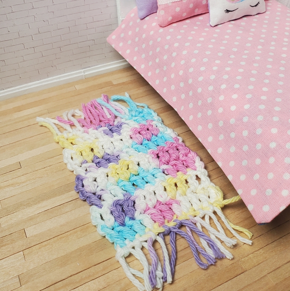 Miniature Dollhouse Mat Small Rug 1:12 Scale Maileg
